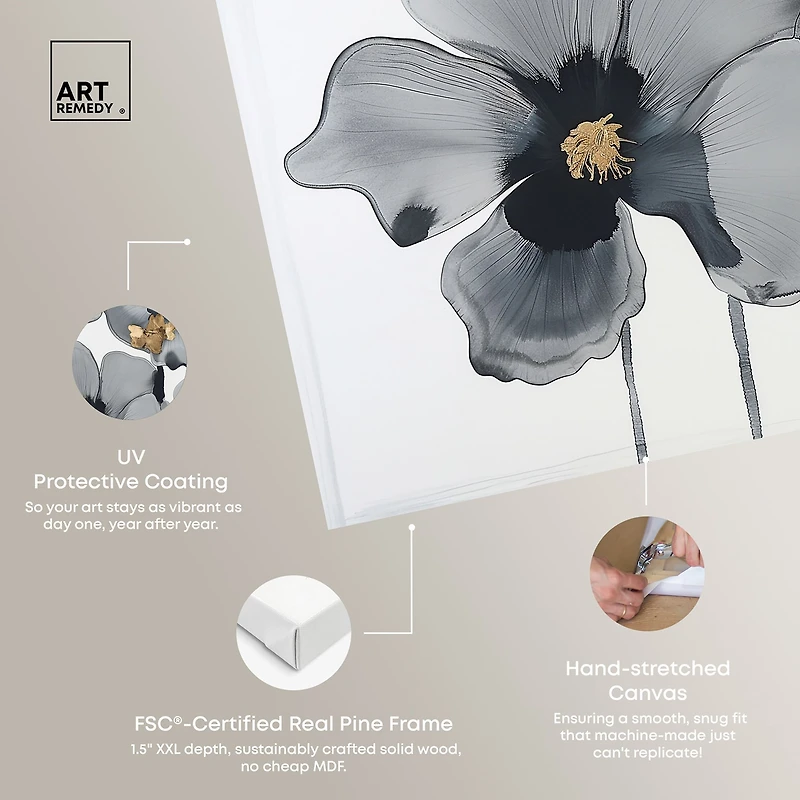 ART REMEDY® "Drama Flora" Giclee Floral And Botanical Canvas Art