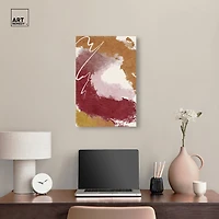 ART REMEDY® "Burgundy And Cork" Giclee Abstract Canvas Art