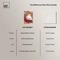 ART REMEDY® "Burgundy And Cork" Giclee Abstract Canvas Art