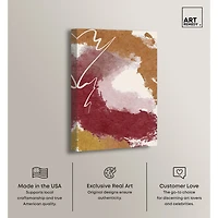 ART REMEDY® "Burgundy And Cork" Giclee Abstract Canvas Art