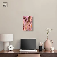 ART REMEDY® "Doll Memories - Pink Geode" Giclee Abstract Canvas Art