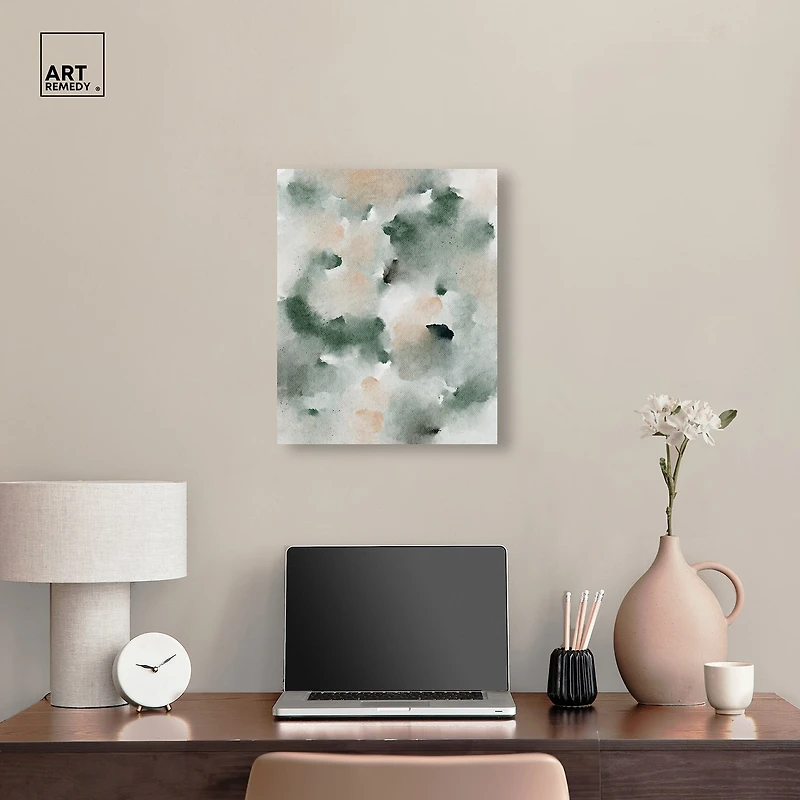 ART REMEDY® "Smoky And Blush Shadows" Giclee Abstract Canvas Art