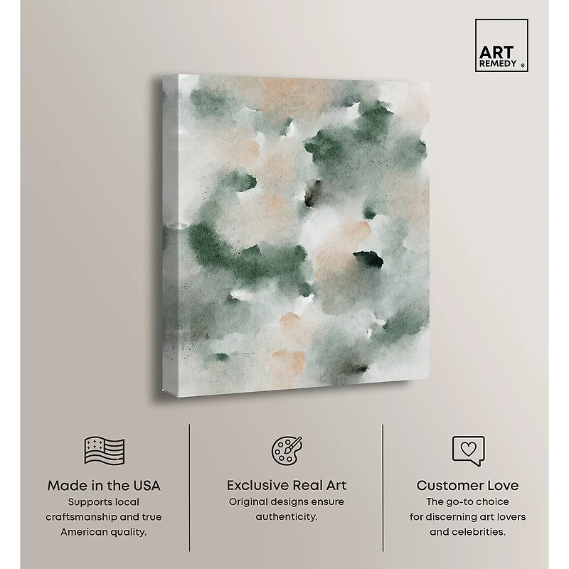 ART REMEDY® "Smoky And Blush Shadows" Giclee Abstract Canvas Art