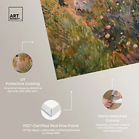 ART REMEDY® "Dawn Floral Mist Panoramic" Giclee Classic And Figurative Canvas Art