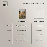 ART REMEDY® "Dawn Floral Mist Panoramic" Giclee Classic And Figurative Canvas Art