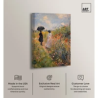 ART REMEDY® "Dawn Floral Mist Panoramic" Giclee Classic And Figurative Canvas Art
