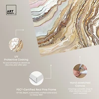ART REMEDY® "Royal Gold Geode" Giclee Abstract Canvas Art