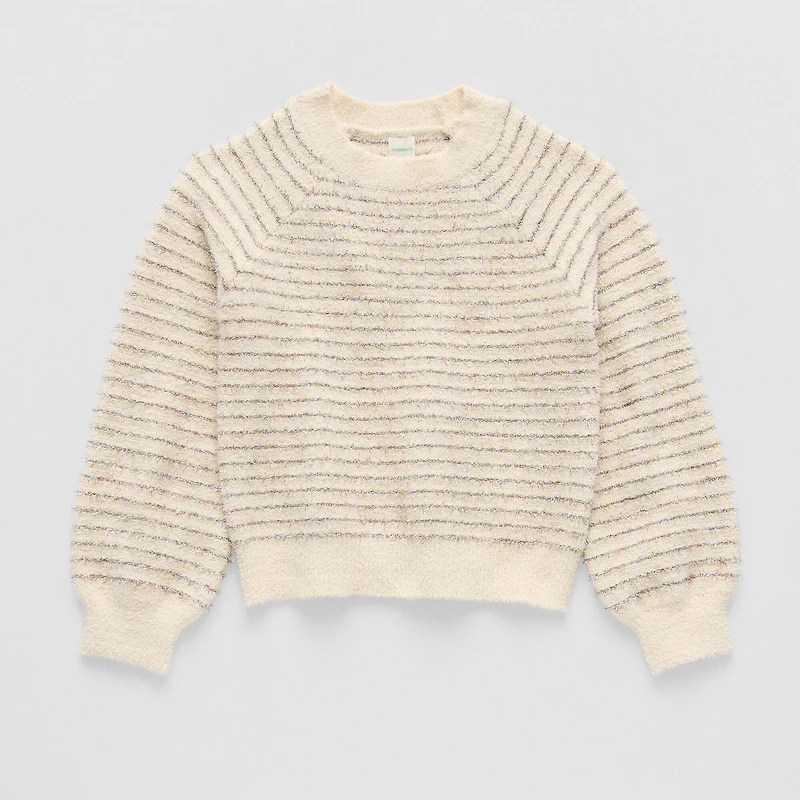 Thereabouts Little & Big Kid Girls Round Neck Long Sleeve Pullover Sweater