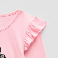 Thereabouts Little Girls Round Neck Long Sleeve Regular Fit Graphic T-Shirt