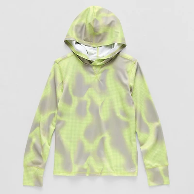 Xersion Little & Big Kid Boys Hooded Long Sleeve Moisture Wicking Active T-Shirt