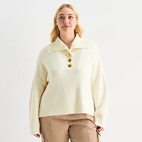 Stylus Plus Womens Long Sleeve Pullover Sweater