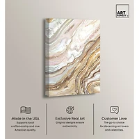 ART REMEDY® "Royal Gold Geode" Giclee Abstract Canvas Art