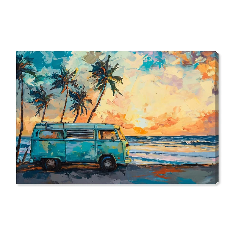 ART REMEDY® "Old School Spring Break" Giclee Entertainment And Hobbies Canvas Art