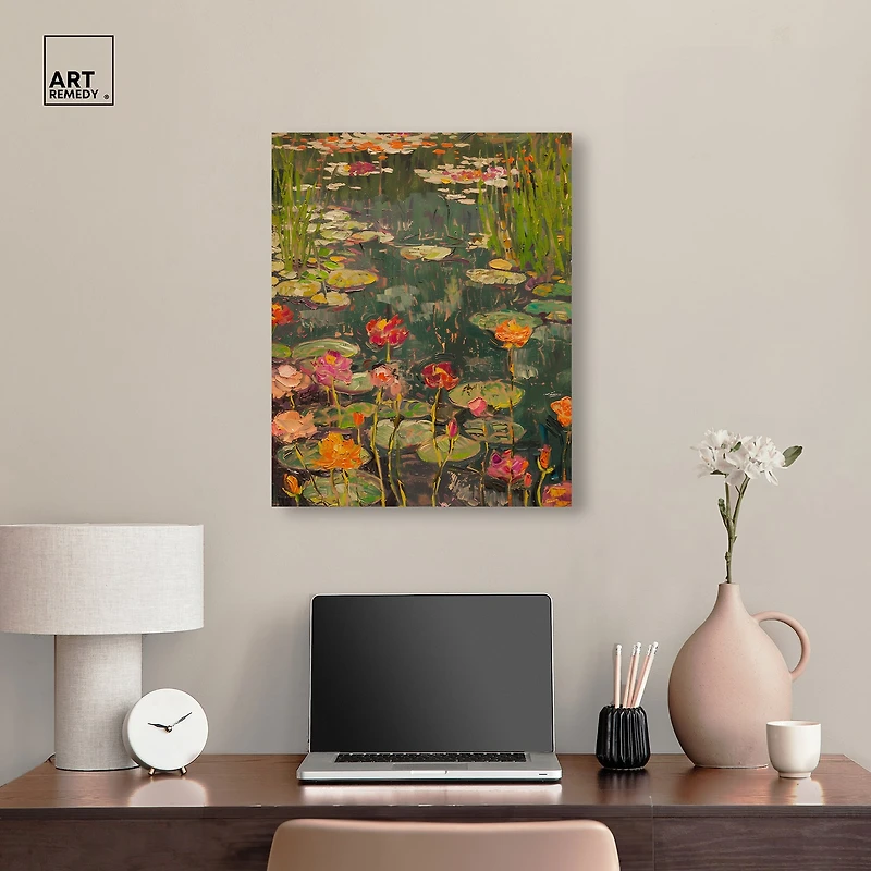 ART REMEDY® "Afternoon Visit" Giclee Nature And Landscape Canvas Art