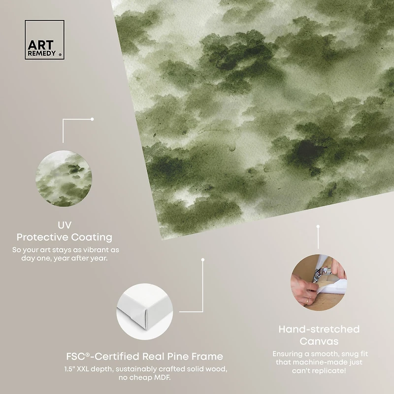 ART REMEDY® "Foggy Rainforest" Giclee Nature And Landscape Canvas Art