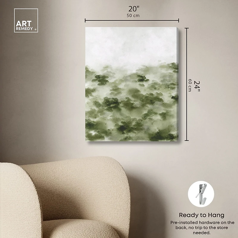 ART REMEDY® "Foggy Rainforest" Giclee Nature And Landscape Canvas Art