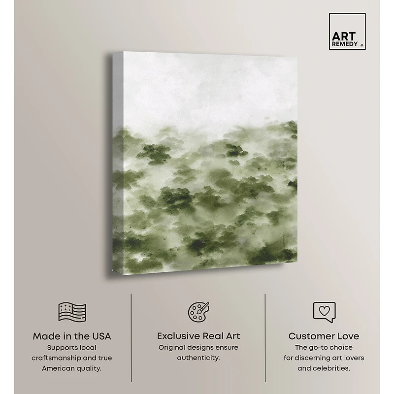 ART REMEDY® "Foggy Rainforest" Giclee Nature And Landscape Canvas Art