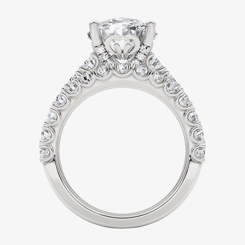 Grown Gorgeous (F,Vs2) Womens 6 1/10 Ct. T.W. Lab White Diamond 14K Gold or Platinum Oval Side Stone Bridal Set