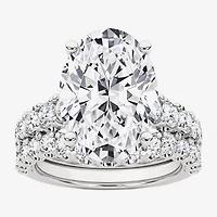 Grown Gorgeous (F,Vs2) Womens 6 1/10 Ct. T.W. Lab White Diamond 14K Gold or Platinum Oval Side Stone Bridal Set