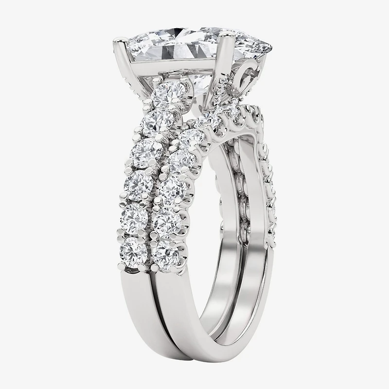 Grown Gorgeous (F,Vs2) Womens 6 1/10 Ct. T.W. Lab White Diamond 14K Gold or Platinum Oval Side Stone Bridal Set