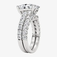 Grown Gorgeous (F,Vs2) Womens 6 1/10 Ct. T.W. Lab White Diamond 14K Gold or Platinum Oval Side Stone Bridal Set