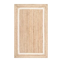 nuLoom Braided Rikki Border Jute Rug
