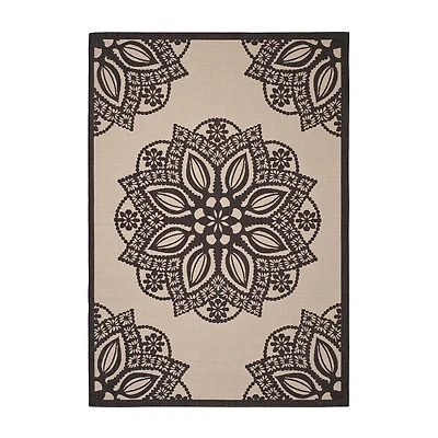 Safavieh Courtyard Collection Kimberly Oriental Indoor/Outdoor Area Rug