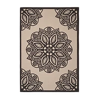 Safavieh Courtyard Collection Kimberly Oriental Indoor/Outdoor Area Rug