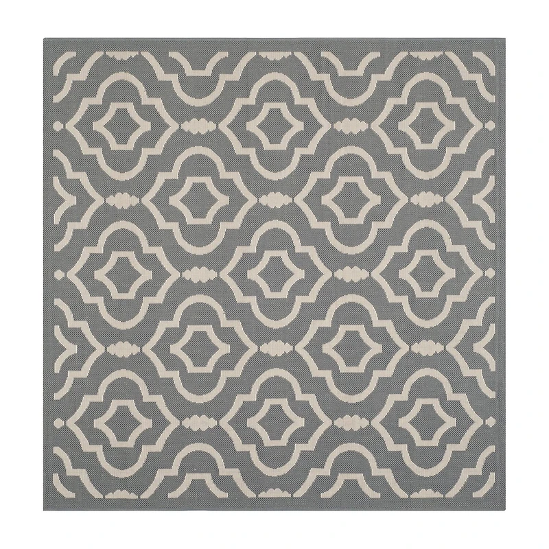 Safavieh Courtyard Collection Meryll Geometric Indoor/Outdoor Square Area Rug