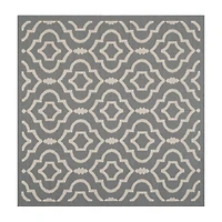 Safavieh Courtyard Collection Meryll Geometric Indoor/Outdoor Square Area Rug