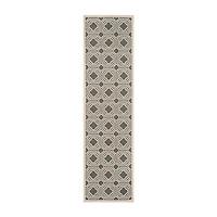 Safavieh Courtyard Collection Torma Geometric Indoor/Outdoor Runner Rug