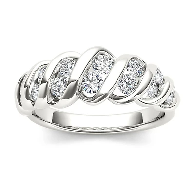 Womens 3.5MM 3/4 CT. T.W. Natural White Diamond 14K Gold Anniversary Wedding Band