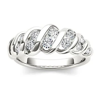 Womens 3.5MM 3/4 CT. T.W. Natural White Diamond 14K Gold Anniversary Wedding Band