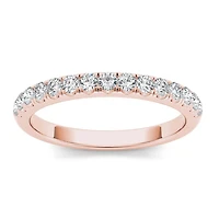 Womens 2MM 1/3 CT. T.W. Natural White Diamond 10K Gold Eternity Wedding Band