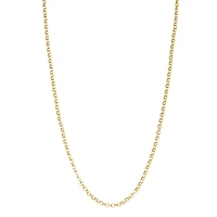 14K Gold Over Silver Solid Link Chain Necklace