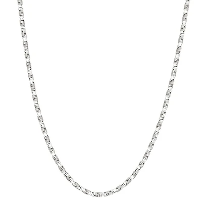 Sterling Silver Solid Box Chain Necklace