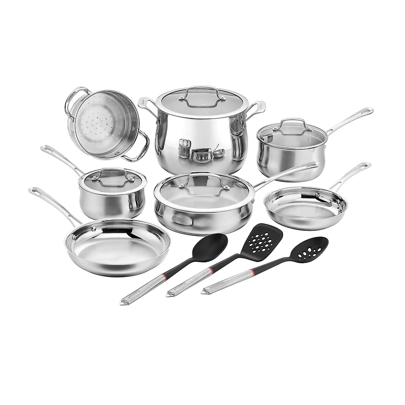 Cuisinart Contour Stainless Steel 14-pc. Cookware Set With Tools