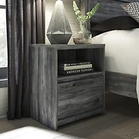 Signature Design by Ashley Baystorm 1-Drawer Nightstand in Dark Gray