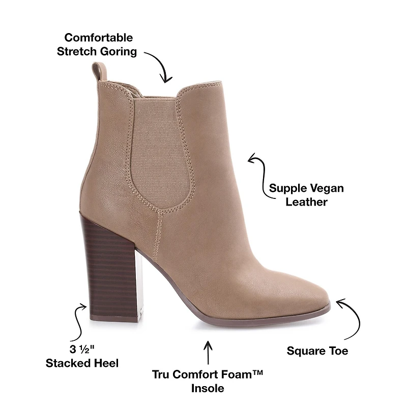 Journee Collection Womens Maxxie Stacked Heel Booties