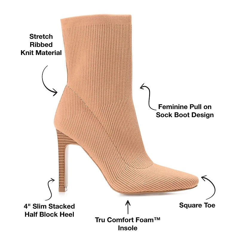 Journee Collection Womens Elissa Stacked Heel Booties