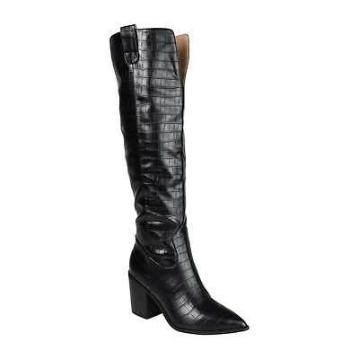 Journee Collection Womens Therese Stacked Heel Cowboy Boots