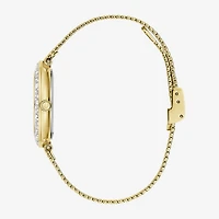 Bulova Crystal Womens Crystal Accent Gold Tone Stainless Steel Strap Watch 98l321