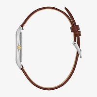 Bulova Classic Mens Brown Leather Strap Watch 98b430