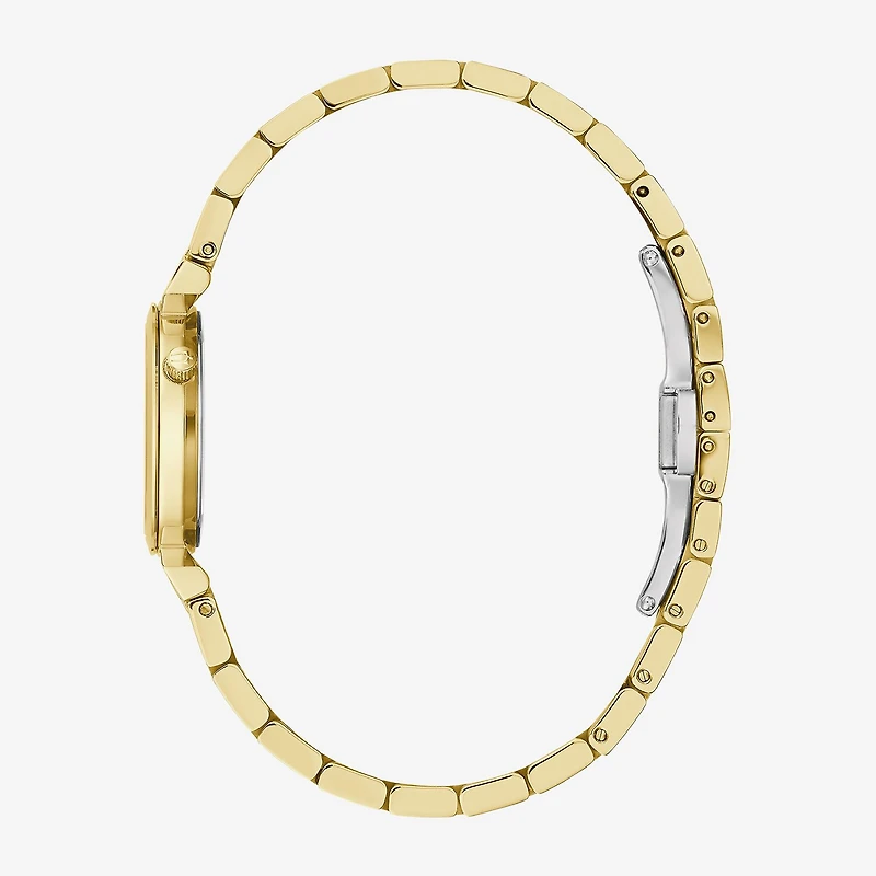 Bulova Classic Womens Diamond Accent Gold Tone Stainless Steel Bracelet Watch 97p173