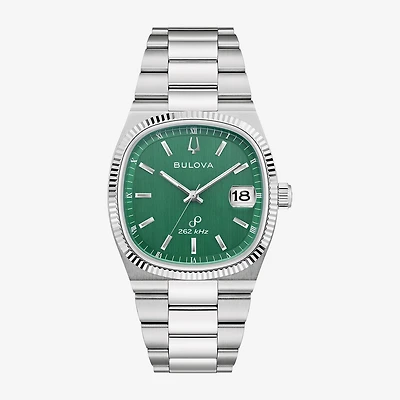 Bulova Mens Silver Tone Stainless Steel Bracelet Watch 96b439
