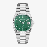 Bulova Mens Silver Tone Stainless Steel Bracelet Watch 96b439