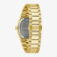Bulova Mens Gold Tone Stainless Steel Bracelet Watch 97b223