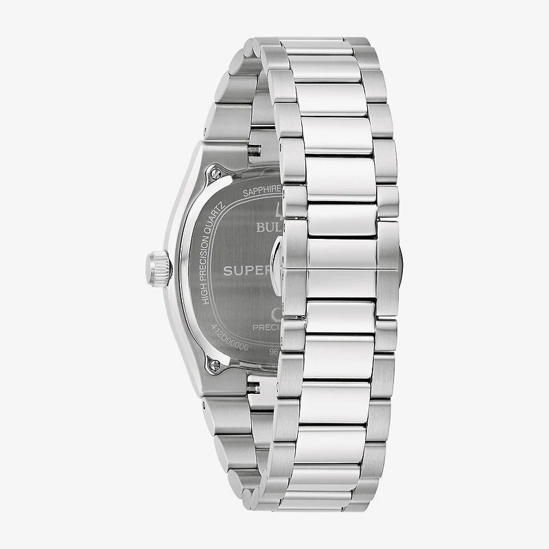 Bulova Mens Silver Tone Stainless Steel Bracelet Watch 96b440