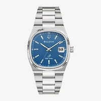 Bulova Mens Silver Tone Stainless Steel Bracelet Watch 96b440