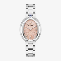 Bulova Womens Silver Tone Stainless Steel Bracelet Watch 96l331